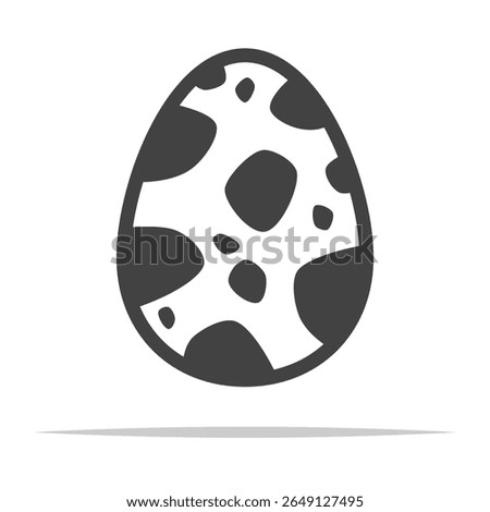 Monster egg outline icon transparent vector isolated