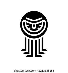 monster eye glyph icon vector. monster eye sign. isolated symbol illustration