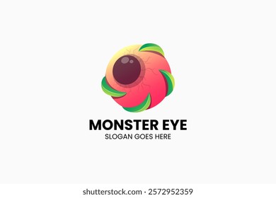 Monster Eye Gradient Colorful Logo. Vector Illustration