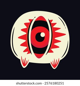  monster eyes illustration design vector

