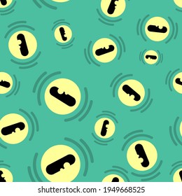 Monster eyes pattern seamless. Zombie Eye background. Green monsters texture vector illustration