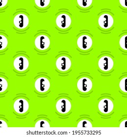 Monster eyes pattern seamless. Zombie Eye background. Green monsters texture vector illustration