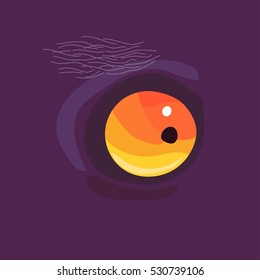 Monster eyes vector cartoon illustration