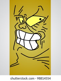 Monster face background