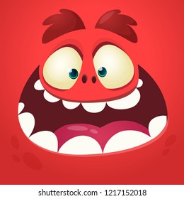 Monster face cartoon avatar illustration vector stock. Prints design for t-shirts