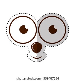 monster face emoticon icon vector illustration design
