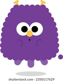 Monster face set. Cute cartoon scary funny character. Halloween.