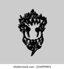 monster face shape abstract image