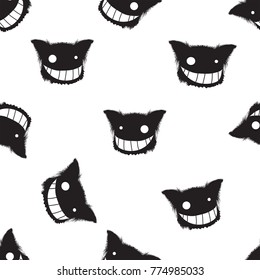 monster face smile wool horror hear pattern