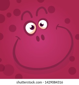 monster face in squared vector illustration