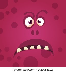 monster face in squared vector illustration