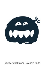 monster face vector, art vector illustration