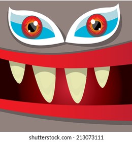 monster face vector illustration