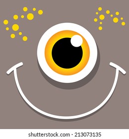 monster face vector illustration