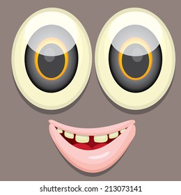 monster face vector illustration