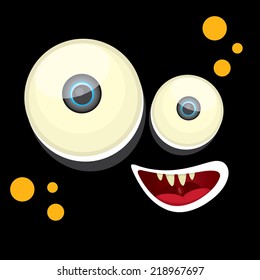 monster face vector illustration