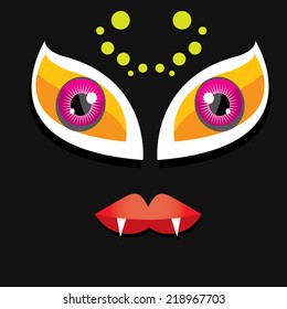 monster face vector illustration
