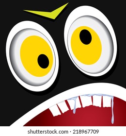 monster face vector illustration