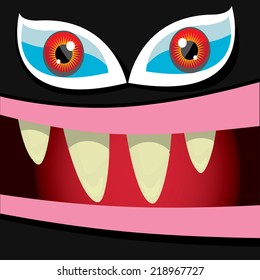 monster face vector illustration