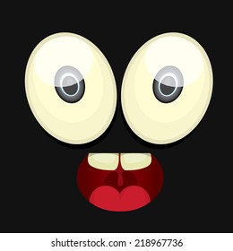 monster face vector illustration