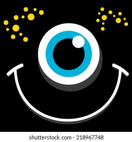 monster face vector illustration