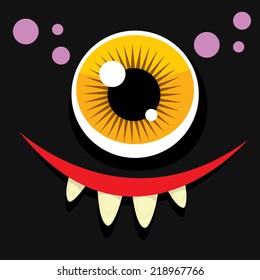 monster face vector illustration