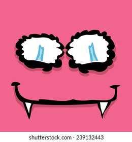 monster face vector illustration