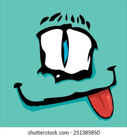 monster face vector illustration