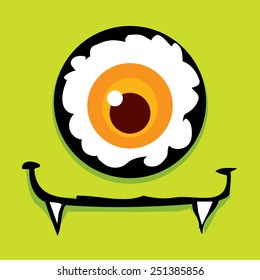 monster face vector illustration