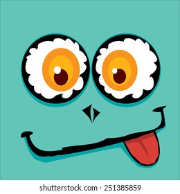 monster face vector illustration