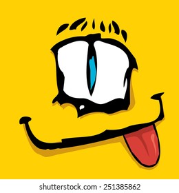 monster face vector illustration