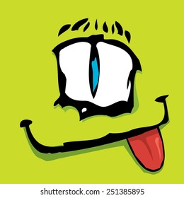 monster face vector illustration