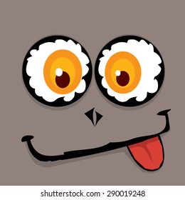 monster face vector illustration