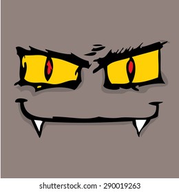monster face vector illustration