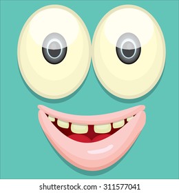 monster face vector illustration