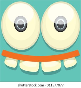monster face vector illustration