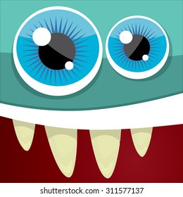 monster face vector illustration