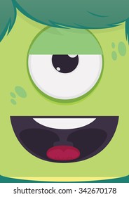 Monster face vector illustration