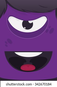Monster face vector illustration