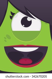 Monster face vector illustration