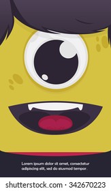 Monster face vector illustration