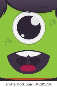 Monster face vector illustration