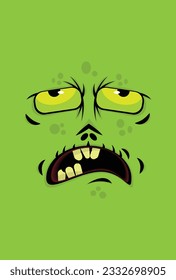 monster face vector illustration, great for book covers.