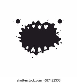 Monster face vector illustration on white background