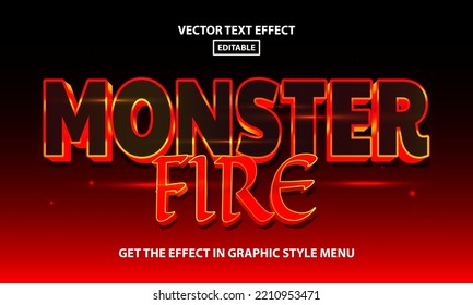 Monster Fire Editable Text Effect Style