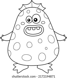 Monster Fish Coloring Page Kids Stock Vector (Royalty Free) 2172194871 ...