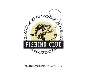 Monster Fish Logo Design, Unique and monster fishing logo. Great to use as bass fishing club. 