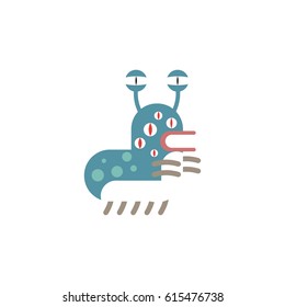 Monster in flat design vector