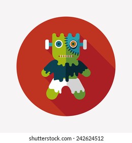 monster flat icon with long shadow,eps10