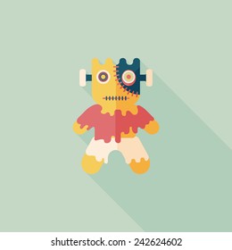 monster flat icon with long shadow,eps10